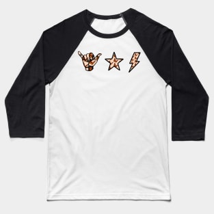 butterfly shaka hand, star & lightning sticker pack Baseball T-Shirt